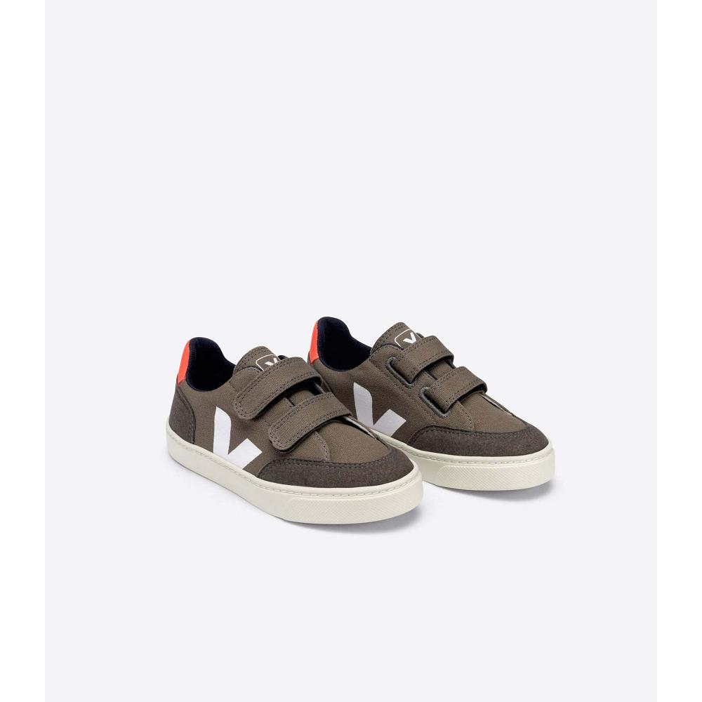 Coffee Kids' Veja V-12 CANVAS Shoes | AU 804GSO